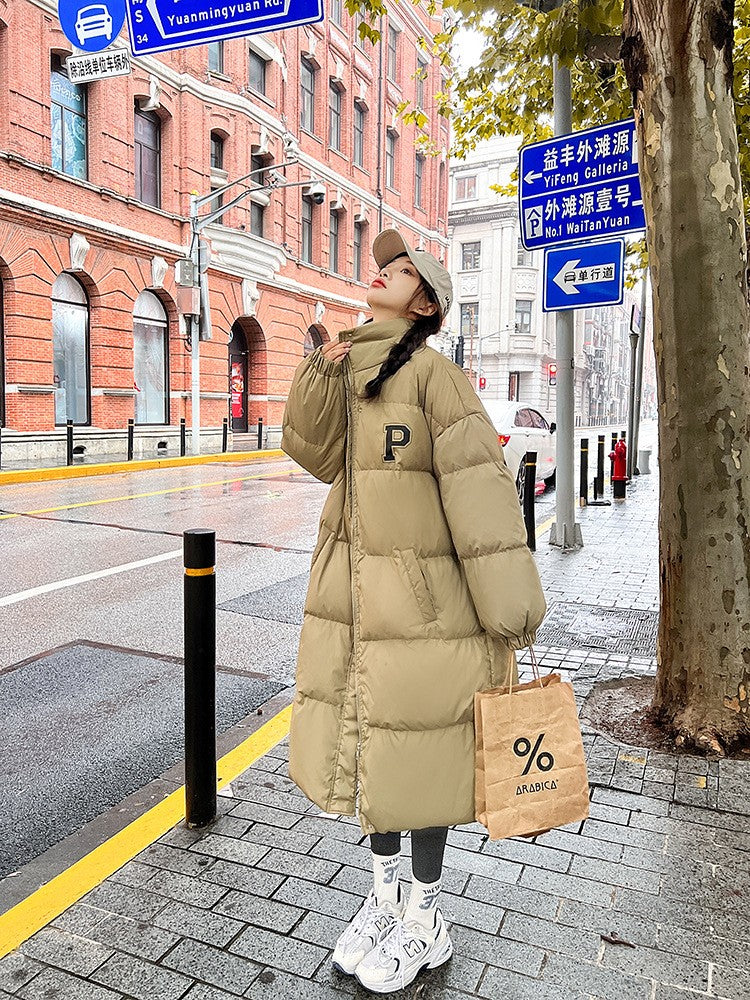 Women's winter thick stand collar cotton coat