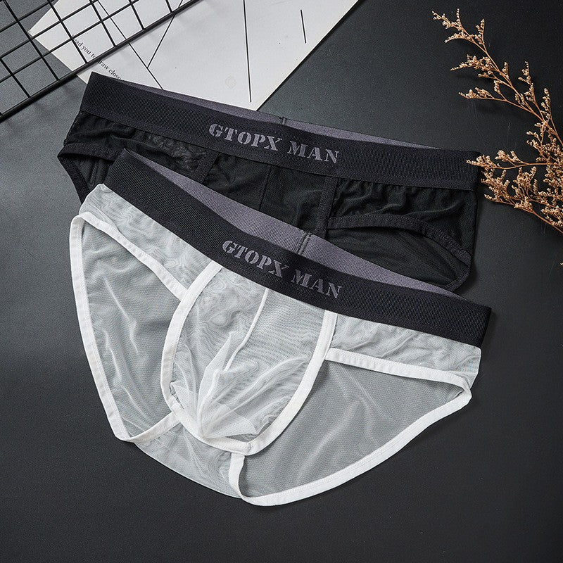 zd294-Men's Ice Silk Thin Mesh Underwear