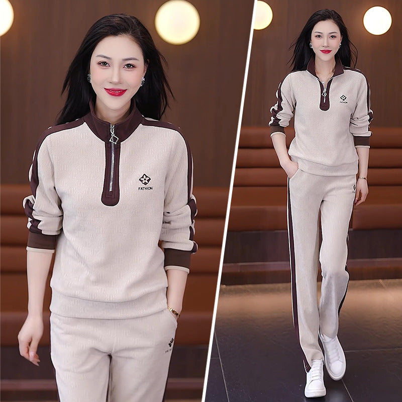 Women's spring and autumn fashion casual sportswear two-piece suit