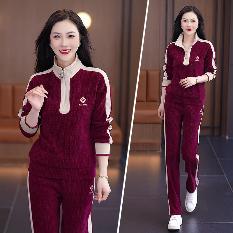 Women's spring and autumn fashion casual sportswear two-piece suit