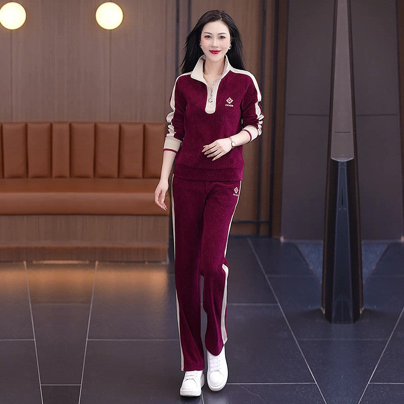 Women's spring and autumn fashion casual sportswear two-piece suit