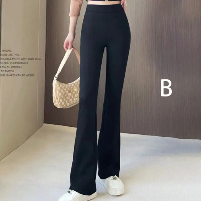 zp537-High waist flared casual pants for women