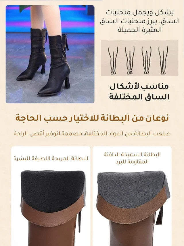 Fashionable women's mid-calf boots