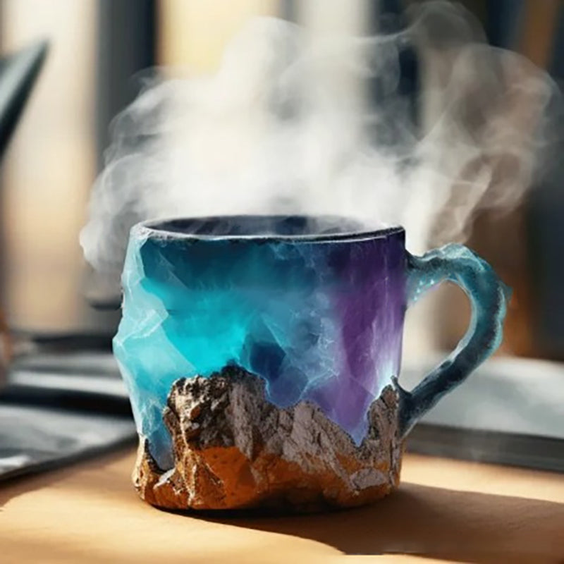 Resin craft mineral crystal innovative coffee cup