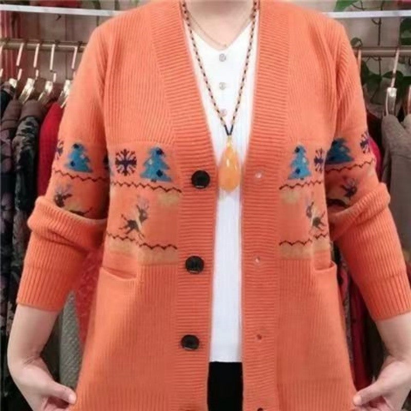 Women's autumn and winter fashion cardigan sweater