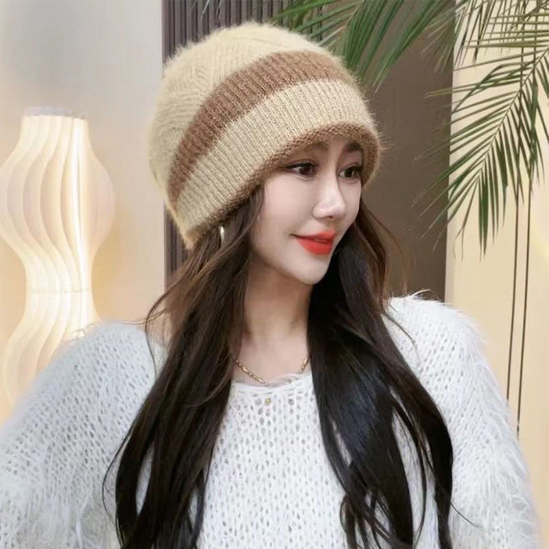 zp549-Women's autumn and winter thick warm knitted hat