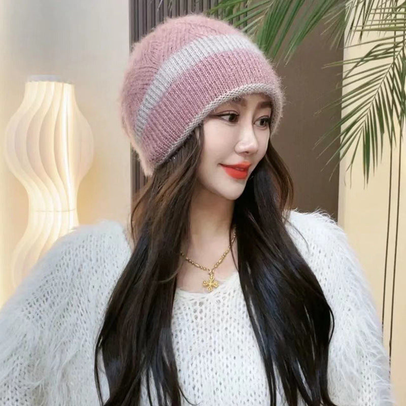 zp549-Women's autumn and winter thick warm knitted hat