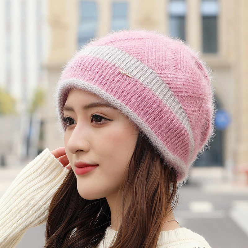 zp549-Women's autumn and winter thick warm knitted hat