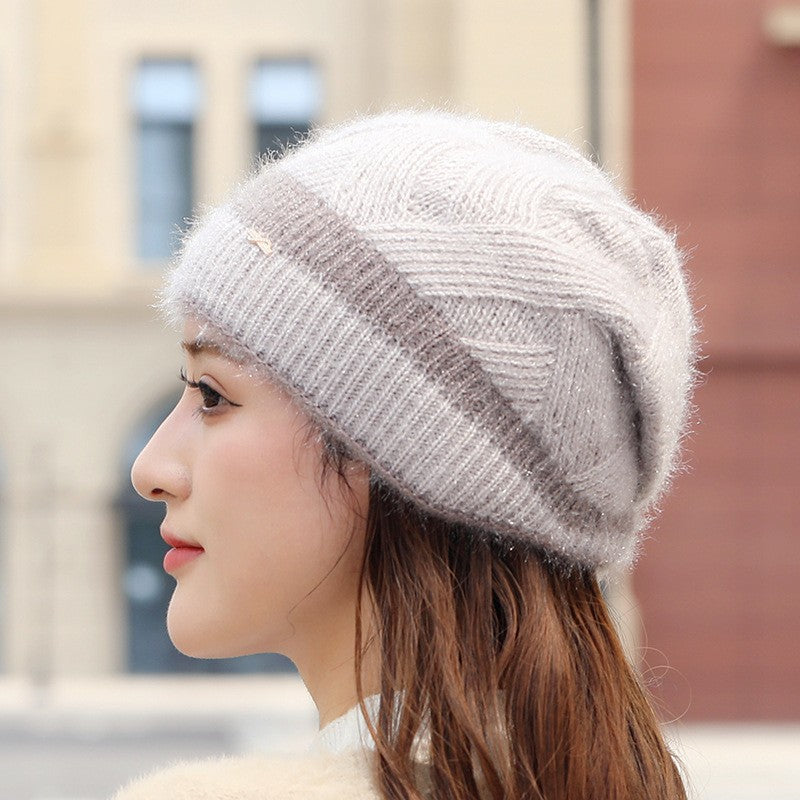 zp549-Women's autumn and winter thick warm knitted hat