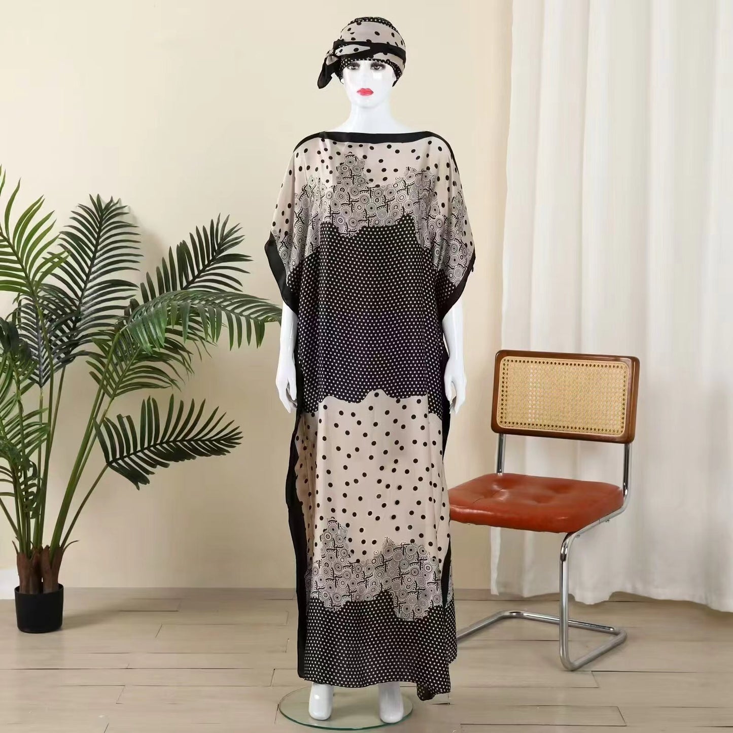zp563-New silk beach sun cover-up