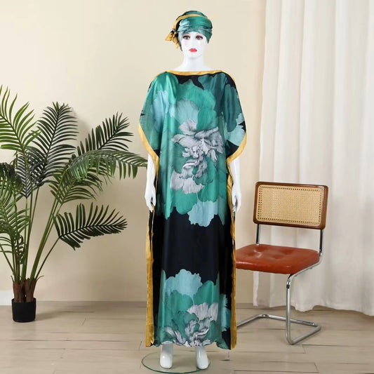 zp563-New silk beach sun cover-up