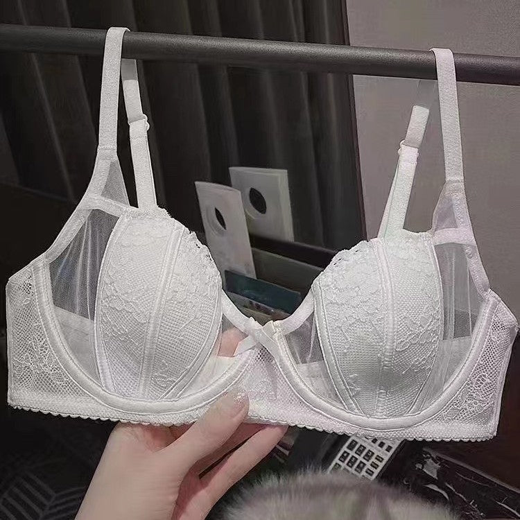 zp564-French ultra-thin gathered lace bra