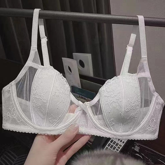 zp564-French ultra-thin gathered lace bra