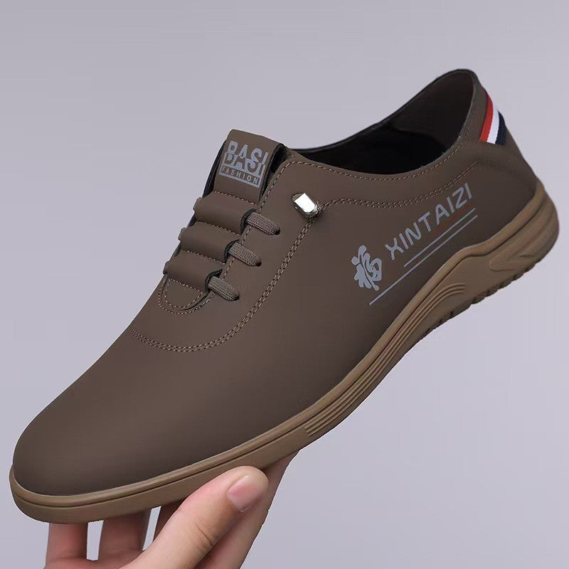 Men's casual non-slip wear-resistant soft-soled leather shoes