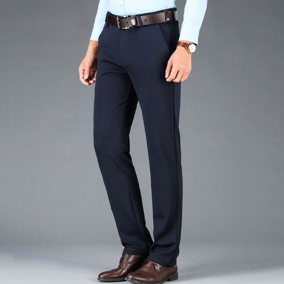 zd326-2025 Ice Silk Casual Slim Straight Men's Trousers