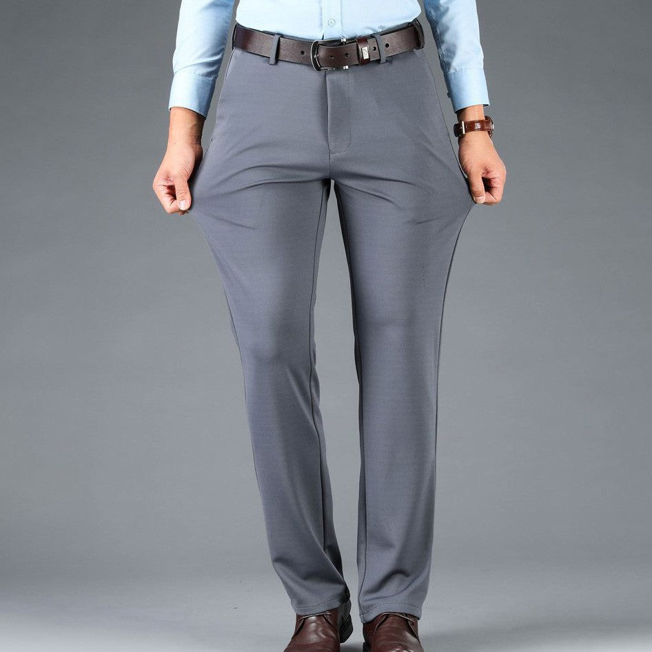 zd326-2025 Ice Silk Casual Slim Straight Men's Trousers