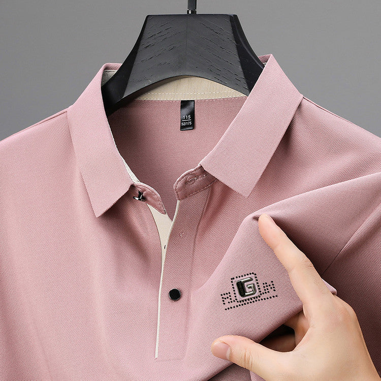 2025 Men's ice silk short-sleeved T-shirt