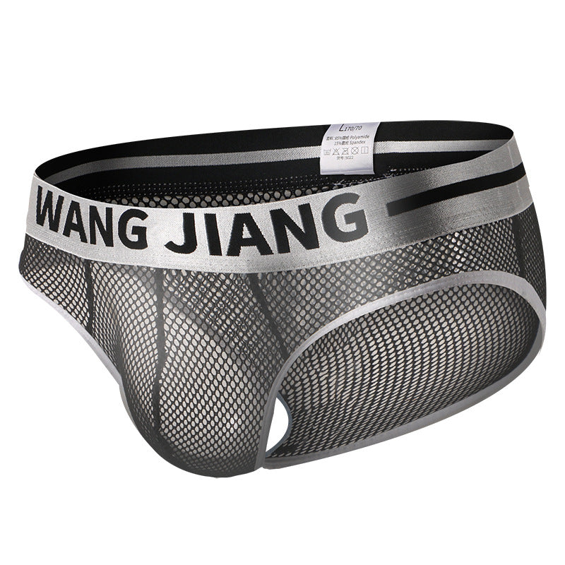 cf264-Men's Ice Silk Mesh Breathable Briefs