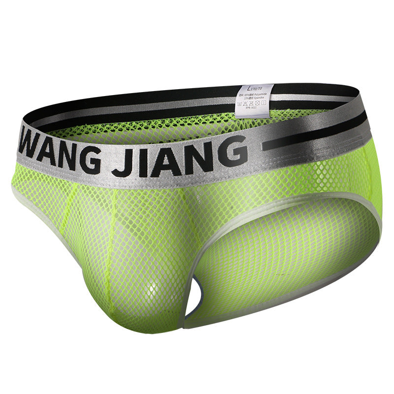 cf264-Men's Ice Silk Mesh Breathable Briefs