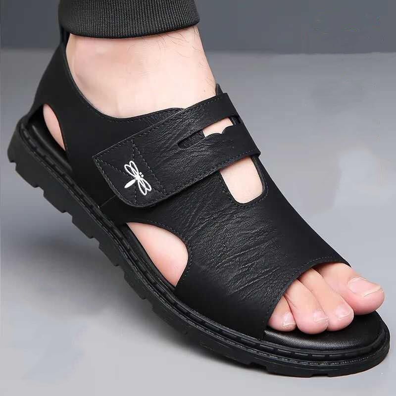 Men's summer genuine leather breathable sandals