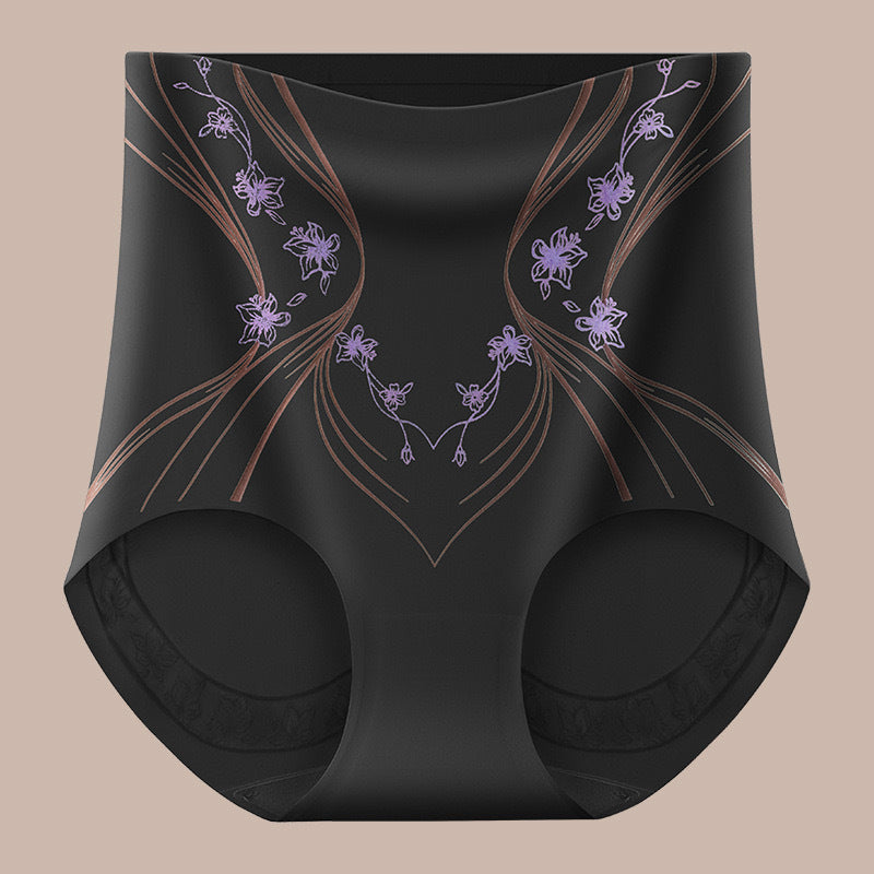 Seamless nude high waist tummy control women's underwear