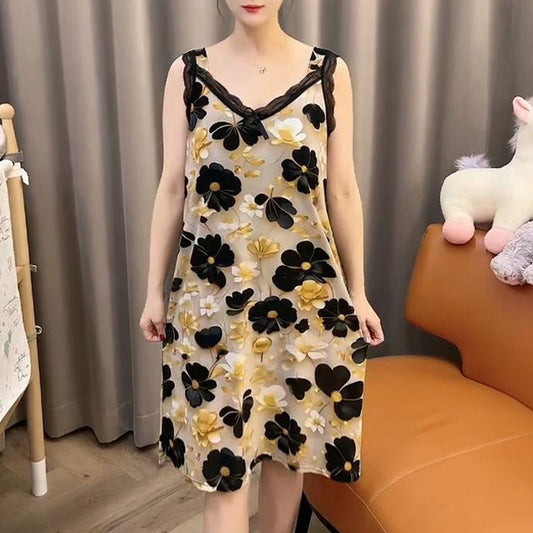 zp582-Ladies home loose suspender nightdress