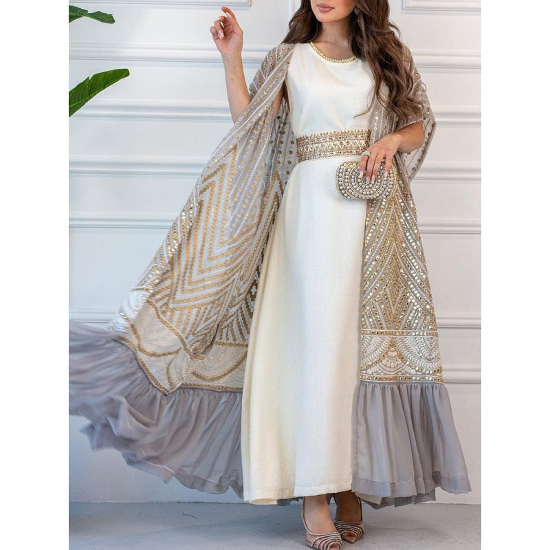 Fashionable casual women's dress two piece suit