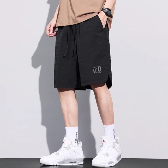 sa357-Men's summer ice silk thin casual shorts