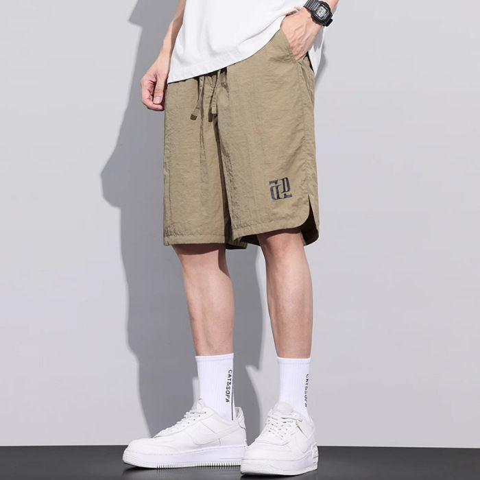 sa357-Men's summer ice silk thin casual shorts