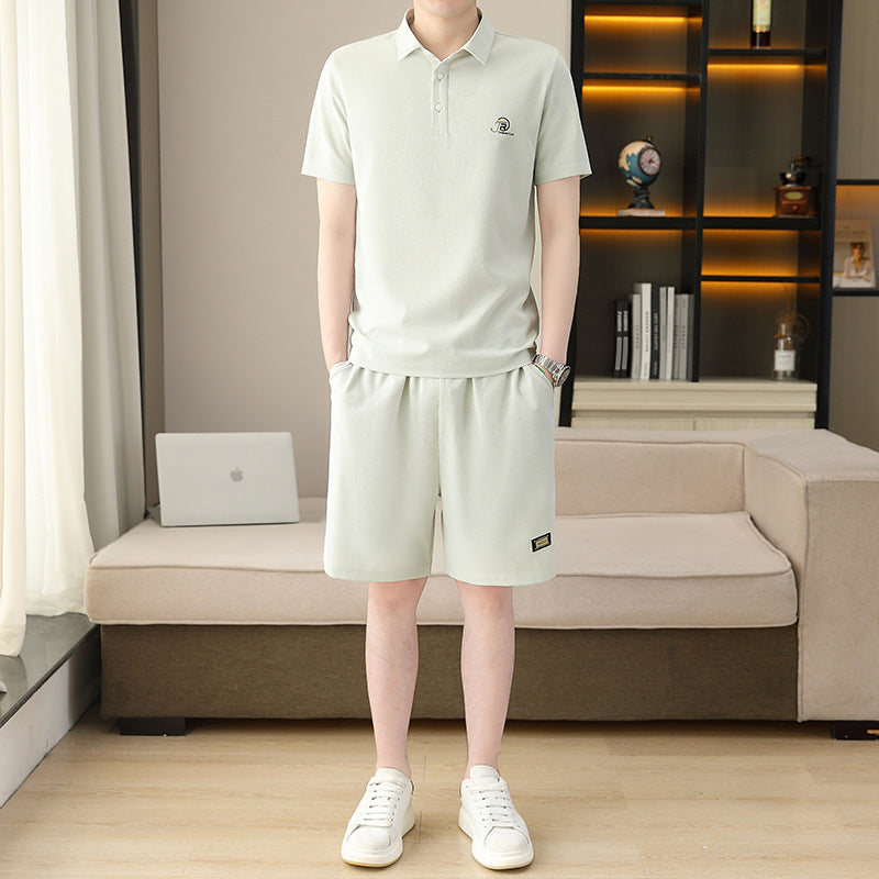 Men's summer fashionable all-match Korean style casual set