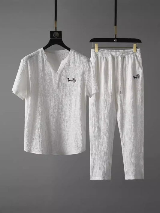High quality ice silk linen men's suit