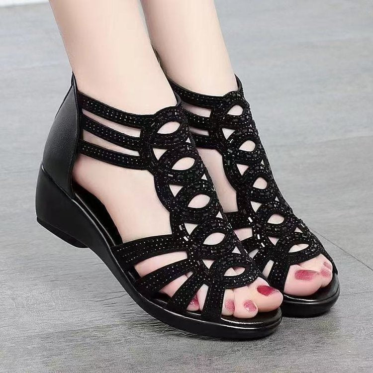 New Fashion Hollow Ladies High Heel Sandals
