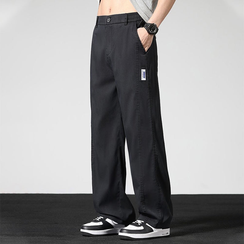 Men's summer thin straight stretch casual trousers