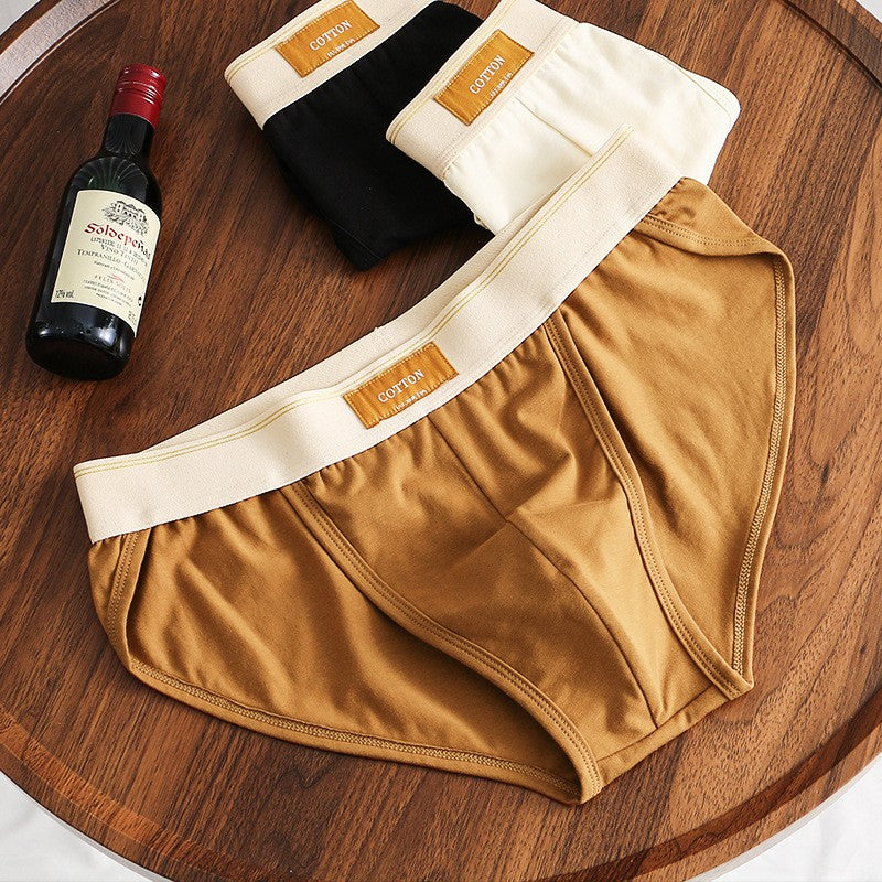 ah23-Men's Cotton Loose Simple Briefs