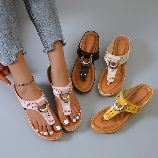 zp616-Women's summer large size wedge sandals