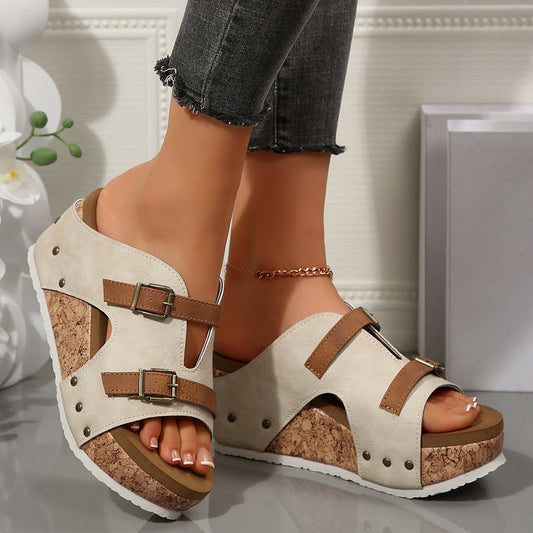 zp617-Women's platform wedge sandals