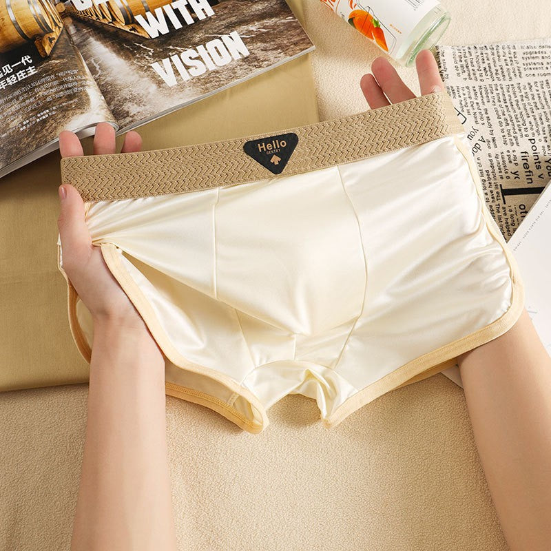 Summer new light luxury satin ice silk men's underwear