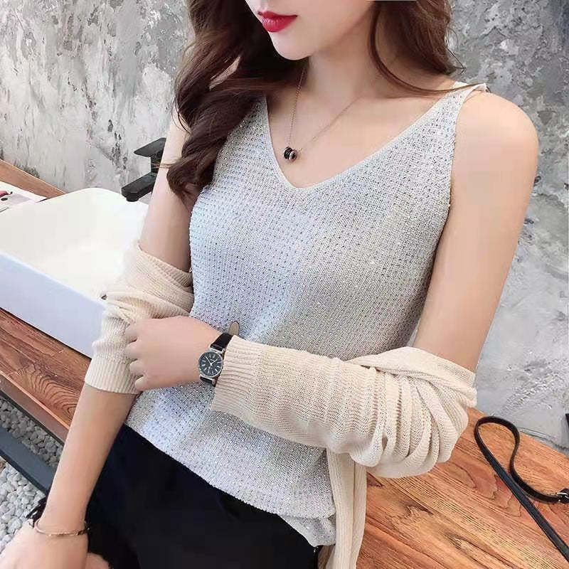 zp629-Women's ice silk diamond camisole