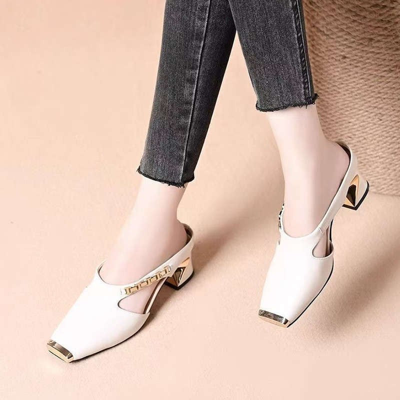 zp647-Women's new summer square toe high heels