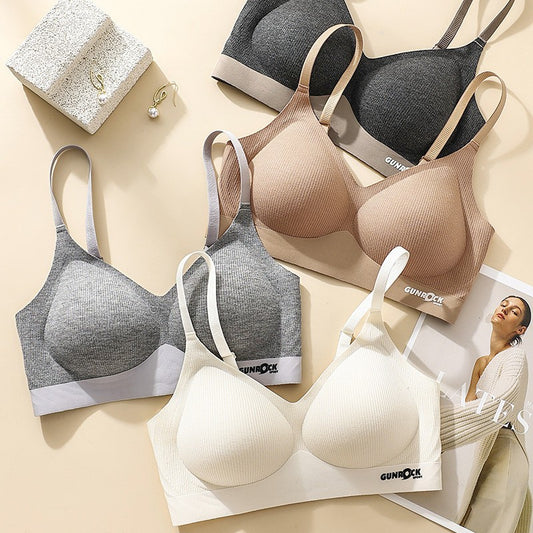 zp649-Women's rimless push-up anti-sagging bra