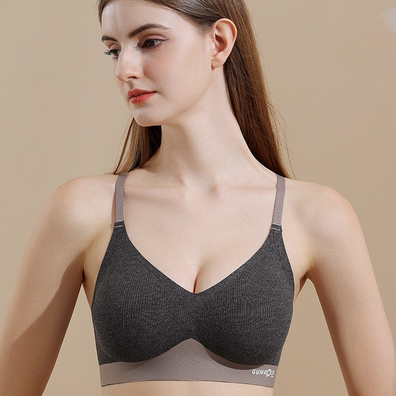 zp649-Women's rimless push-up anti-sagging bra