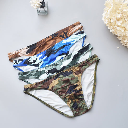 ah46-Men's fashionable low-waist quick-drying briefs