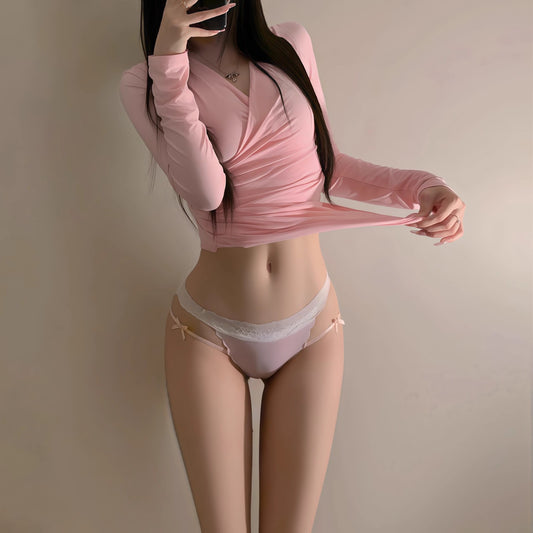 zp655-Women's low-waist sexy lace briefs