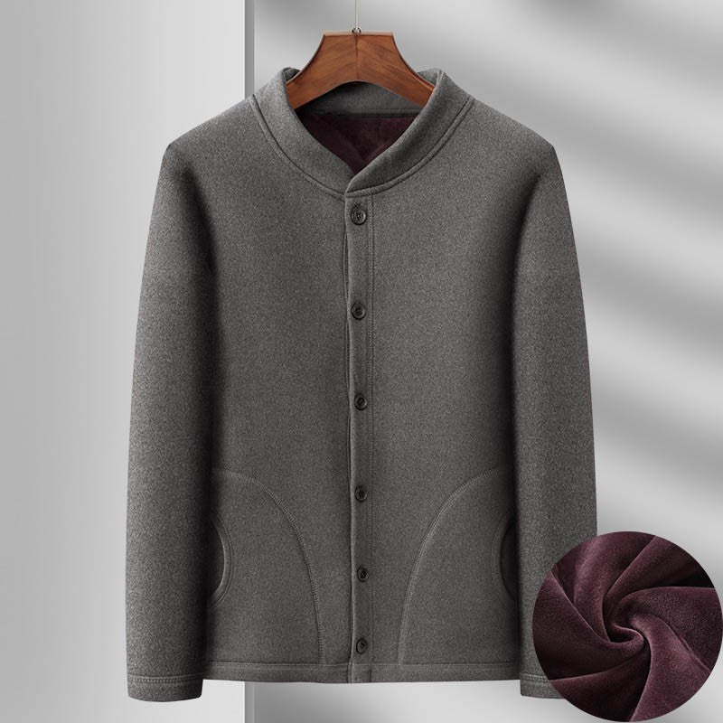 zd177-Middle-aged and elderly velvet thickened winter warm cotton jacket