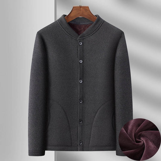 zd177-Middle-aged and elderly velvet thickened winter warm cotton jacket