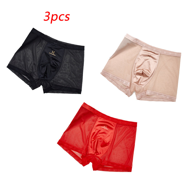 Summer ice silk mesh panties for men