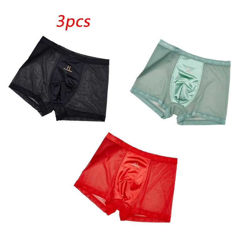 Summer ice silk mesh panties for men