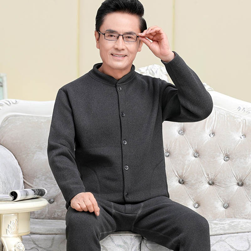 zd177-Middle-aged and elderly velvet thickened winter warm cotton jacket