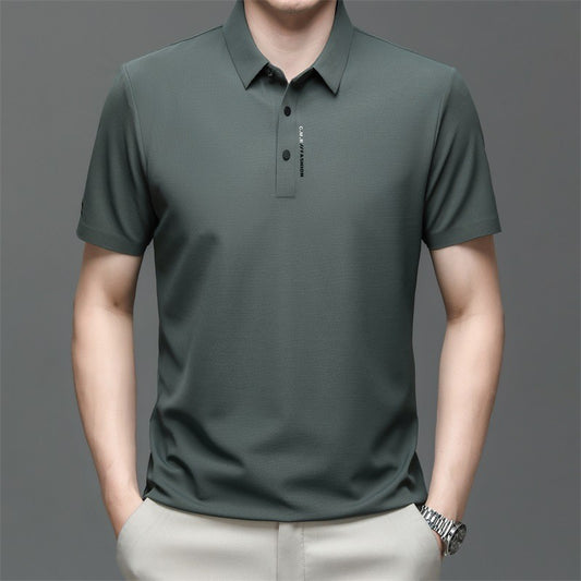 Men's Summer Printed Thin Business Polo Shirt