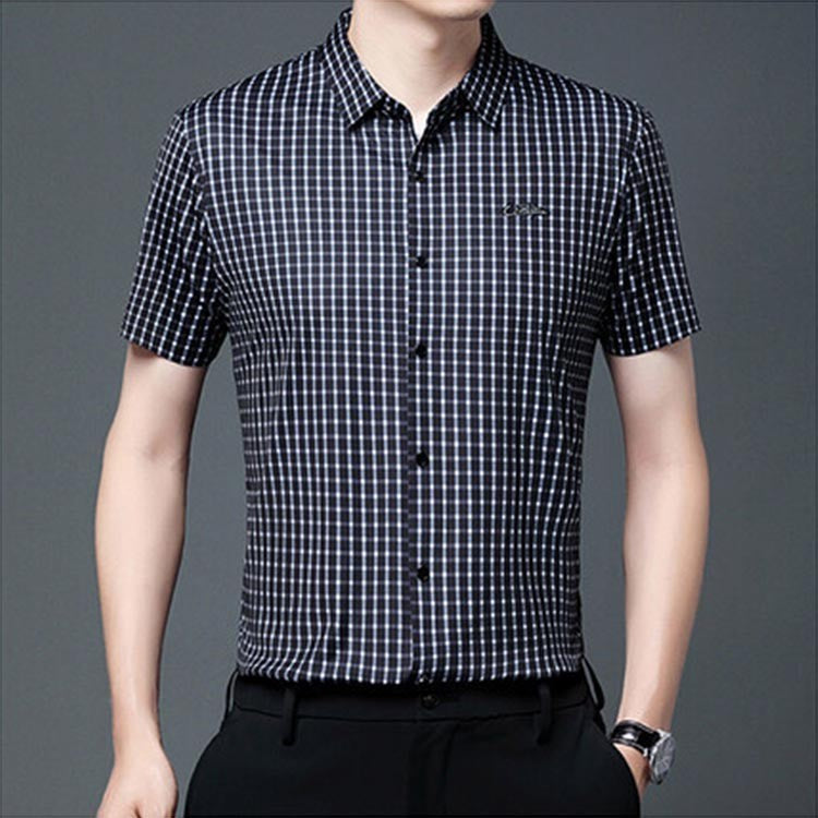 zd142-2024 Men's Business Casual Plaid Shirt-Buy more,Save more